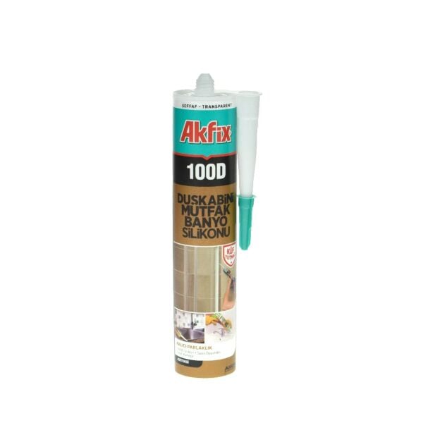 AKFİX 100D DUŞAKABİN SİLİKONU ŞEFFAF 280ML SA061