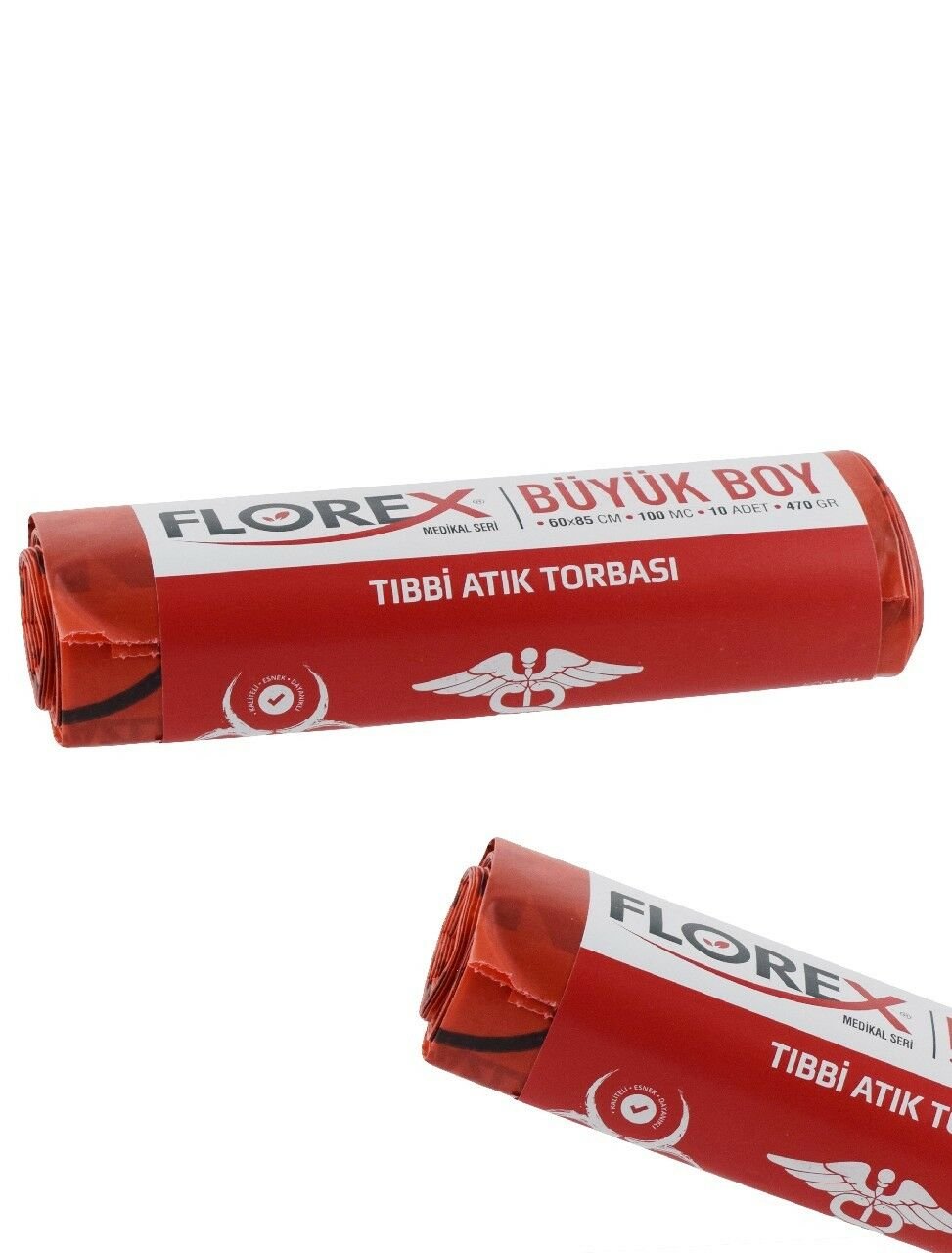 FLOREX BÜYÜK BOY TIBBİ ATIK POŞET KOD:531-631 (65x85 470 gr)