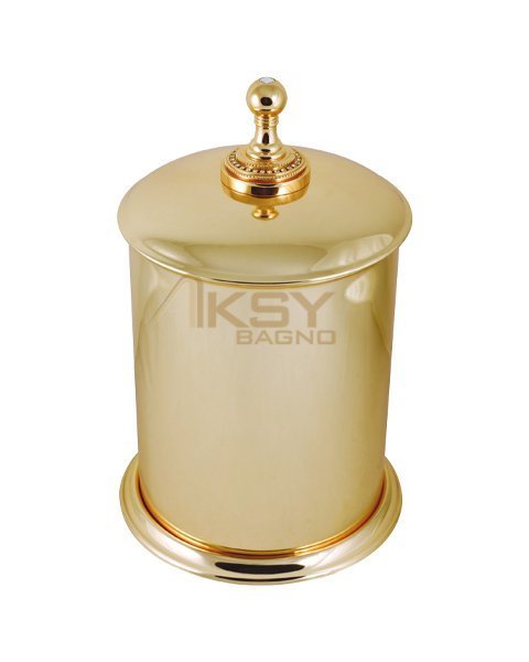 Aksy 7826 Eldorado Metal Çöp Kovası Pvd Gold