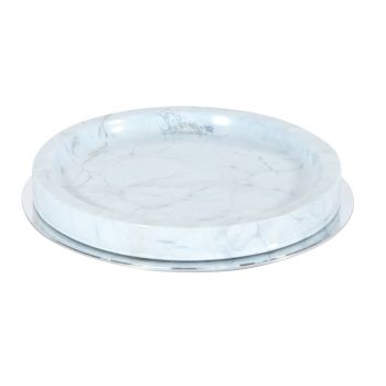 Aksy 1041 Çok Amaçlı Tepsi Chrome Mermer Ocean Blue