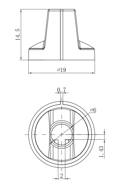 Pot Düğmesi Knob B57