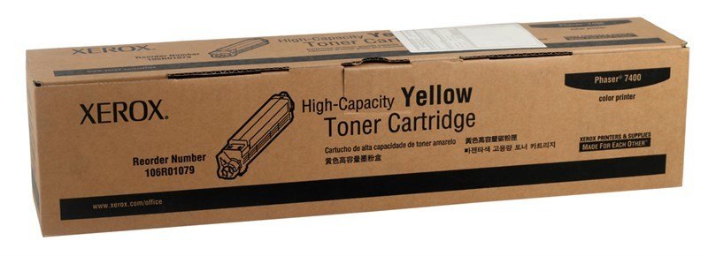 Xerox Phaser 7400 Orjinal Sarı Toner (106R01079) (18k)