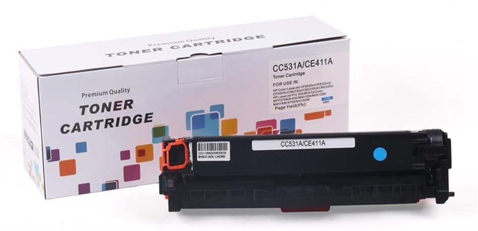 HP CC-531A  CE-411A  305A Mavi Muadil Toner 2025 2320 MFP-400  M-451  CRG-718