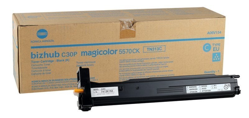 Minolta TN-313 Orjinal Mavi Toner Bizhub C30P C31P A06V454