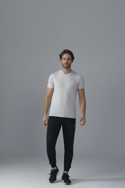 Gri V Yaka T-shirt