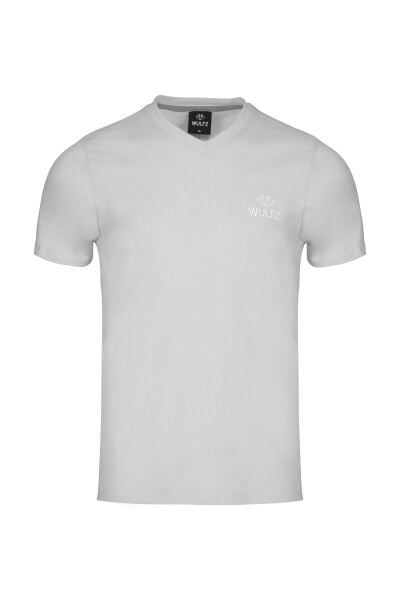 Gri V Yaka T-shirt