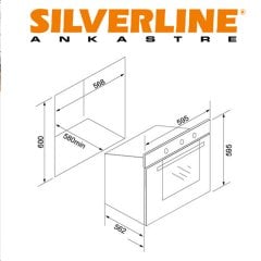 Silverline BO6181S03 Gri Ankastre Fırın