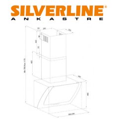 Silverline 3373 60 cm Misto Davlumbaz Siyah