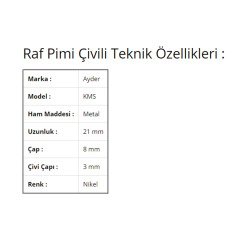 Raf Pimi Kms Çivili 10'lu