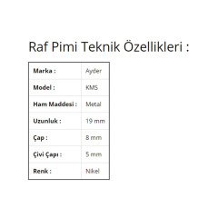 Raf Pimi Kms Dekoratif 10'lu