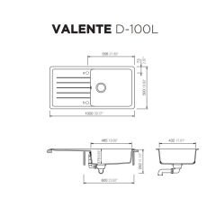 Ukinox Valente D-100 L Granit Evye