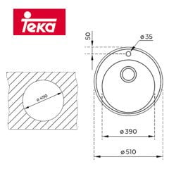 Teka CENTROVAL Mikroketen Çelik Evye