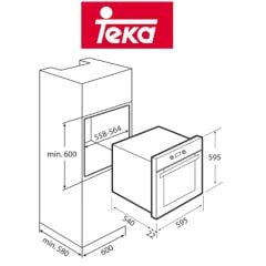 Teka HAK 627 N EOO Ankastre Siyah Fırın