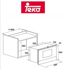 Teka ML 822 Bıs LBR Beyaz Ankastre Mikrodalga Fırın