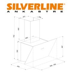 Silverline 3474 60 cm Petrol Kahve Davlumbaz