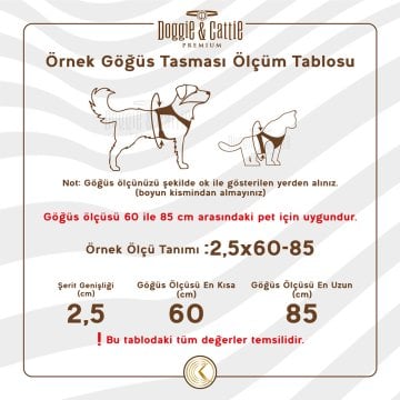 Doggie Havalı Dokumadan El Yapımı Köpek Göğüs Tasması