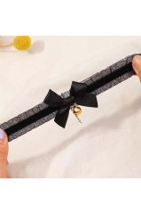 Anime Cosplay Kedi Kulaklı Siyah Taç Çanlı Kedi Kulak Taç Ve Choker Zilli Tasma Kolye Set