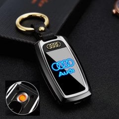 Araba Anahtarlık Çakmak Led Dijital Göstergeli Şarjlı Fenerli Bmw