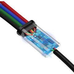 Baseus Rapid Serisi 3.5A 4in1 Lightning Micro Usb 2X Type-C Hızlı Şarj Kablosu 1.2 Metre