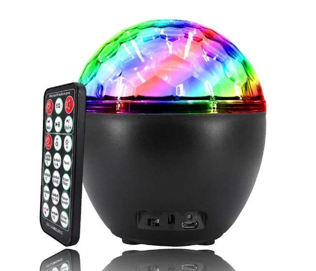16 Renkli Bluetooth Hoparlörlü Disco Parti Lambası