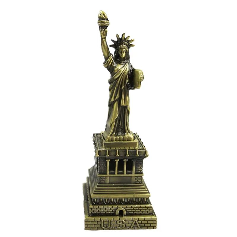Dekoratif Metal Özgürlük Heykeli Biblo 15 Cm