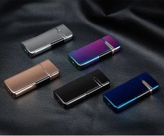 Dönen Ark Tesla Plazma Elektronik Alevsiz Dokunmatik Çakmak Şarjlı Mavi