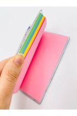 Neon Simli ve Sulu Kapaklı Rengarenk Sayfalı Mini Defter