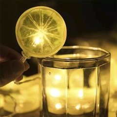 10'lu Renkli Limon ve Portakal Dilimi Şeklinde Şerit Lamba