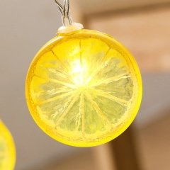 10'lu Renkli Limon ve Portakal Dilimi Şeklinde Şerit Lamba