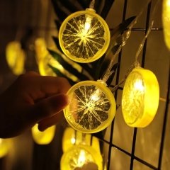 10'lu Renkli Limon ve Portakal Dilimi Şeklinde Şerit Lamba