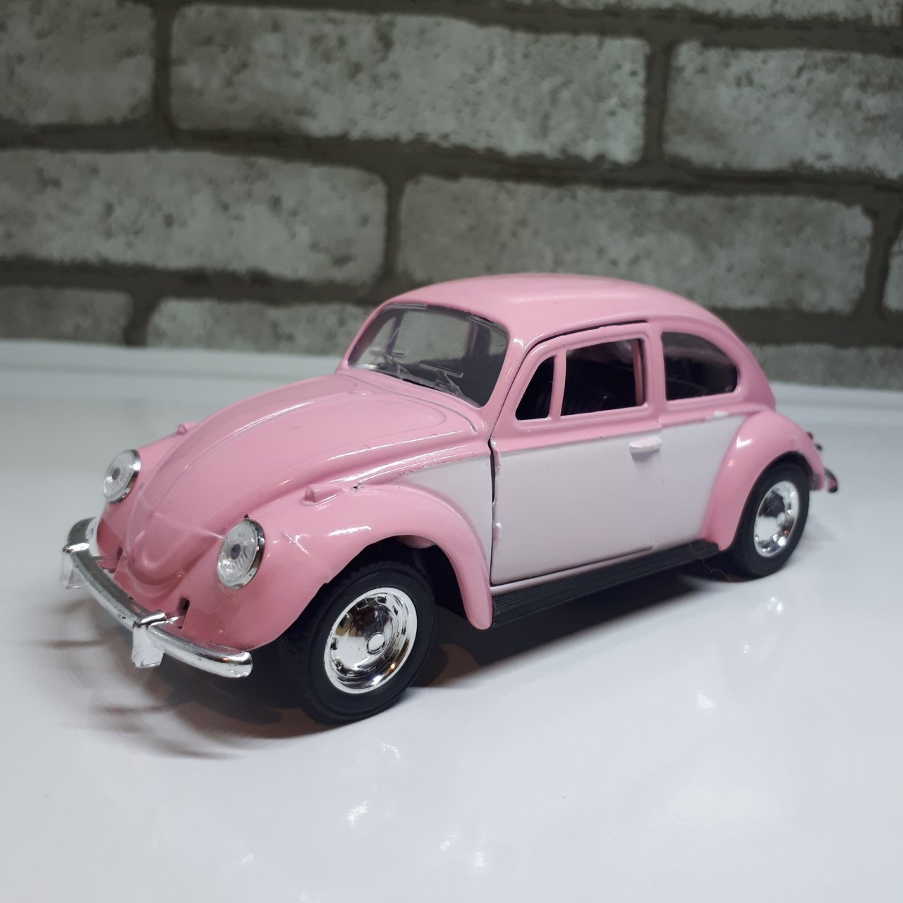 Pembe Metal Vosvos Araba Çek Bırak Model Woswos 1:32 Ölçek