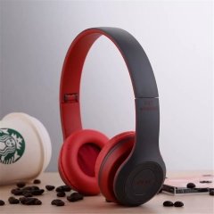 P47 Wireless Bluetooth 5.0+EDR Kablosuz Kulaklık Extra Güçlü Bass Hafıza Kart Girişli mavi