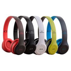 P47 Wireless Bluetooth 5.0+EDR Kablosuz Kulaklık Extra Güçlü Bass Hafıza Kart Girişli mavi