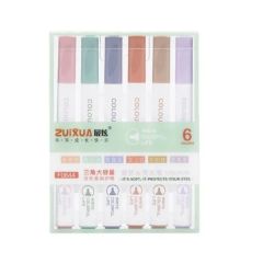 Zuixua Colorful 6’lı Pastel Renk Fosforlu Kalem Seti