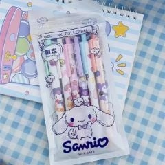 Sanrio Cinnamoroll My Melodi Melody Kuromi Tükenmez Siyah 6 lı Jel Kalem Set Doğum Günü Hediye