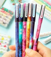 6’lı Galaxy Kalem Set Renkli Galaksi Tükenmez Kalem
