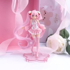Anime Pink Hatsune Miku Sakura Figür Biblo 20 Cm