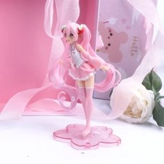 Anime Pink Hatsune Miku Sakura Figür Biblo 20 Cm