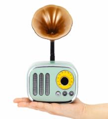Nostaljik Mini Radyo Gramofon Bluetooth/Radyo/USB/SD Bluetooth Hoparlör