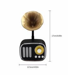Nostaljik Mini Radyo Gramofon Bluetooth/Radyo/USB/SD Bluetooth Hoparlör
