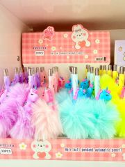 Unicorn Tüylü Ponponlu Versatil Uçlu Kalem 0.7