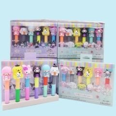 Sanrio Kuromi My Melody Cinnamoroll 6 lı Çift Renk 12 li Fosforlu Kalem Seti