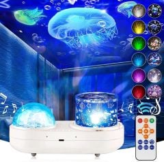 Müzikli Galaxy Projeksiyon Gece Lambası Nebula Projektör Lamba