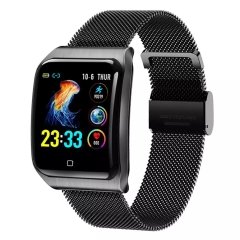 F9 Akıllı Saat Bayan Erkek Spor Saati Metal Kordon IP68 Su Geçirmez Bileklik