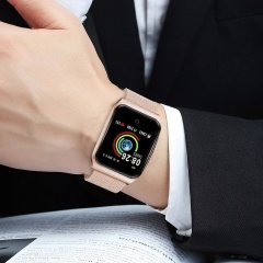F9 Akıllı Saat Bayan Erkek Spor Saati Metal Kordon IP68 Su Geçirmez Bileklik