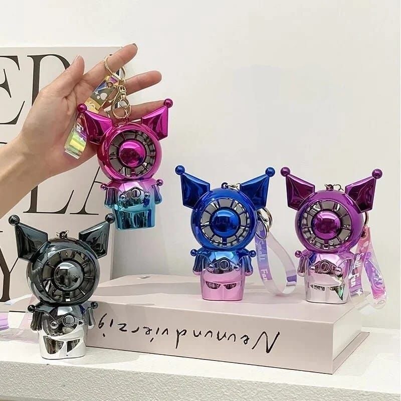 Sanrio Kuromi Anahtarlıklı Şarjlı Fan
