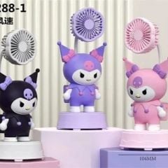 Sanrio Kuromi Şarjlı Masa Üstü Fan Vantilatör