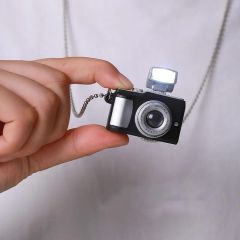 Işıklı Flashlı Kamera Kolye Fotoğraf Makinesi Tasarım Işıklı Kolye