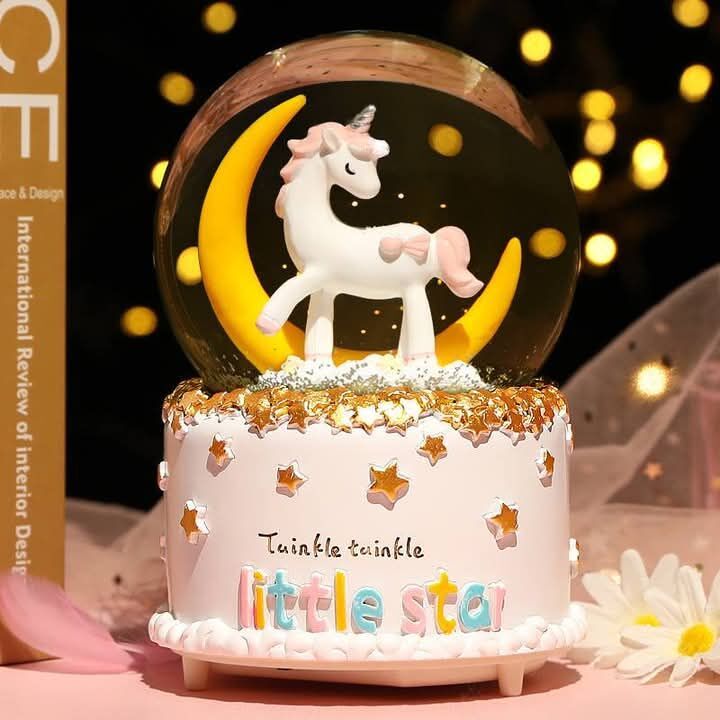 Unicorn Tasarım Kar Küresi Orta Boy Müzikli