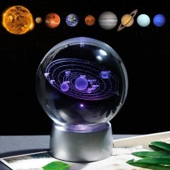 Kristal Cam Küre Samanyolu Güneş Sistemi Led Lamba